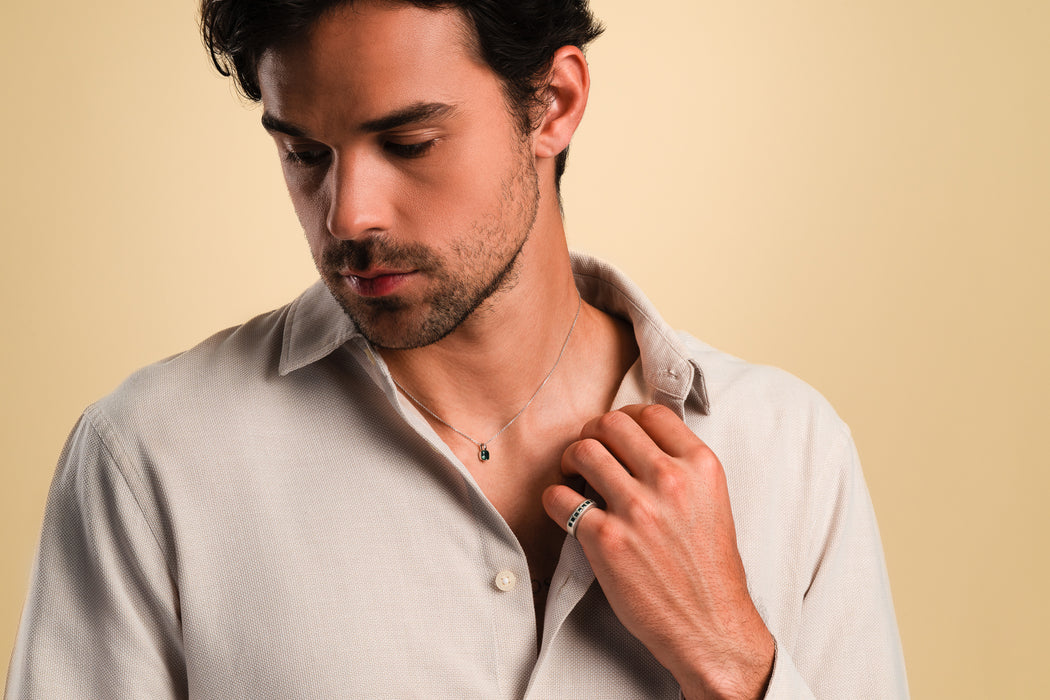 Anillo de plata con Rubíes Nano