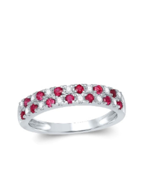 Anillo de esmeraldas con diamantes